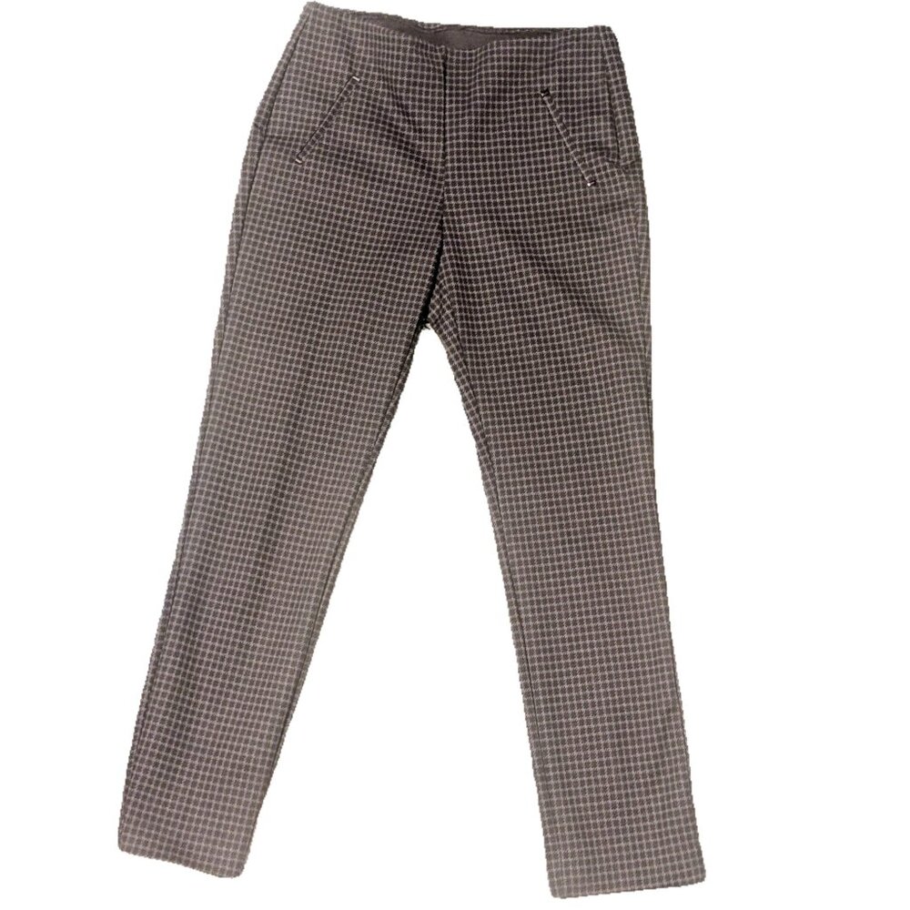 Chico's Juliet Tonal Check Pants size 1R
